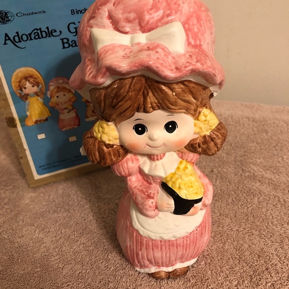 Vintage 1974 Chadwick Miller Adorable Girl Bank Pink 8” Tall NIB Made in Japan - Picture 2 of 8